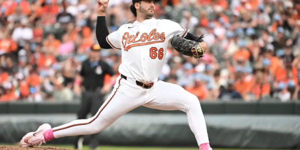 Anthony Nunez throws a pitch during the Orioles’ May 10 game.